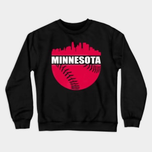 Downtown MPLS STP Minnesota Skyline Baseball Crewneck Sweatshirt